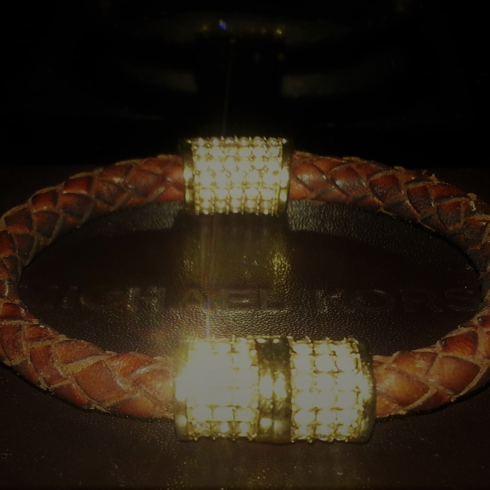 Michael Kors Braided Leather Bangle